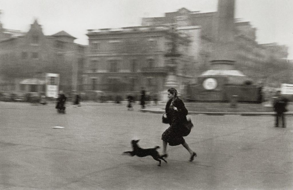 ROBERT CAPA - During the Civil War, Barcelona, 1936: Artist: Robert Capa Title: During the Civil War, Barcelona, 1936 Medium: Photo Litho, 2012, Italy Dimensions: 8.85x5.75" Description: Heat Wax Mounted on 8.5x11" Conservation Board Artist Bio: Robert