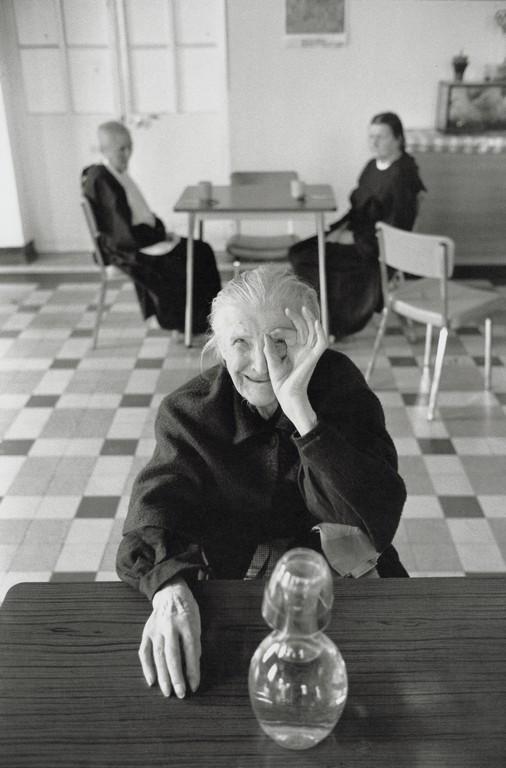 MARTINE FRANCK - Old-Age Home, Ivry-Sur-Sien, 1975: Artist: Martine Franck Title: Old-Age Home, Ivry-Sur-Sien-France, 1975 Medium: Photo Litho, 1989, Great Britain Dimensions: 7.4x11.2" Description: Heat Wax Mounted on 11x14" Conservation Board Artist 