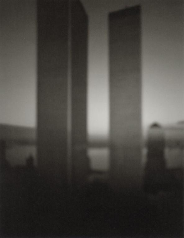 HIROSHI SUGIMOTO - World Trade Center, 1997: Artist: Hiroshi Sugimoto Title: World Trade Center, 1997 Medium: Photo Litho, 2005, Germany Dimensions: 6.55x8.5" Description: Heat Wax Mounted on 8.5x11" Conservation Board Artist Bio: Hiroshi Sugimo