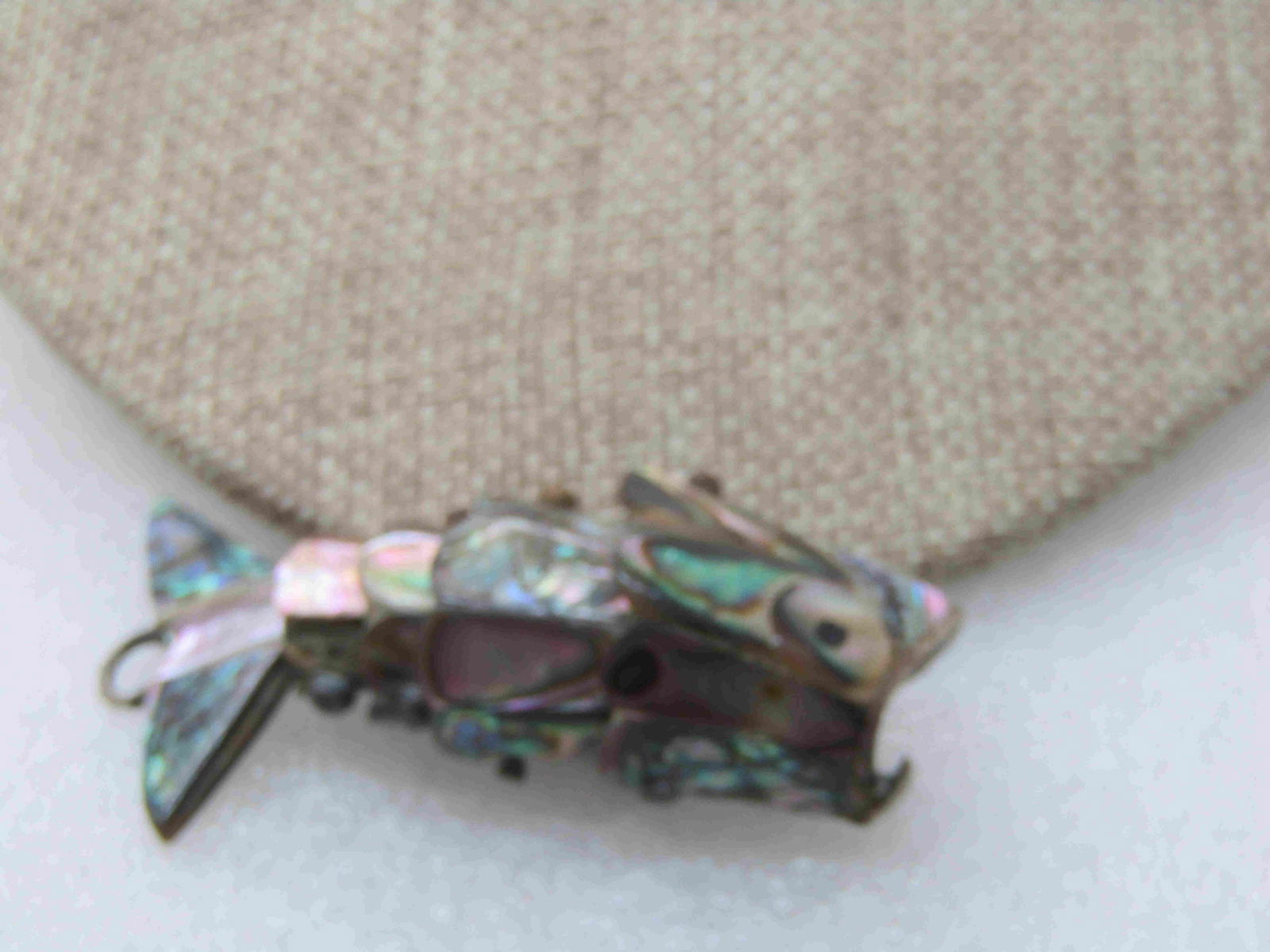 Vintage Abalone Articulated Fish Pendant/Bottle Opener, (1 of 7)