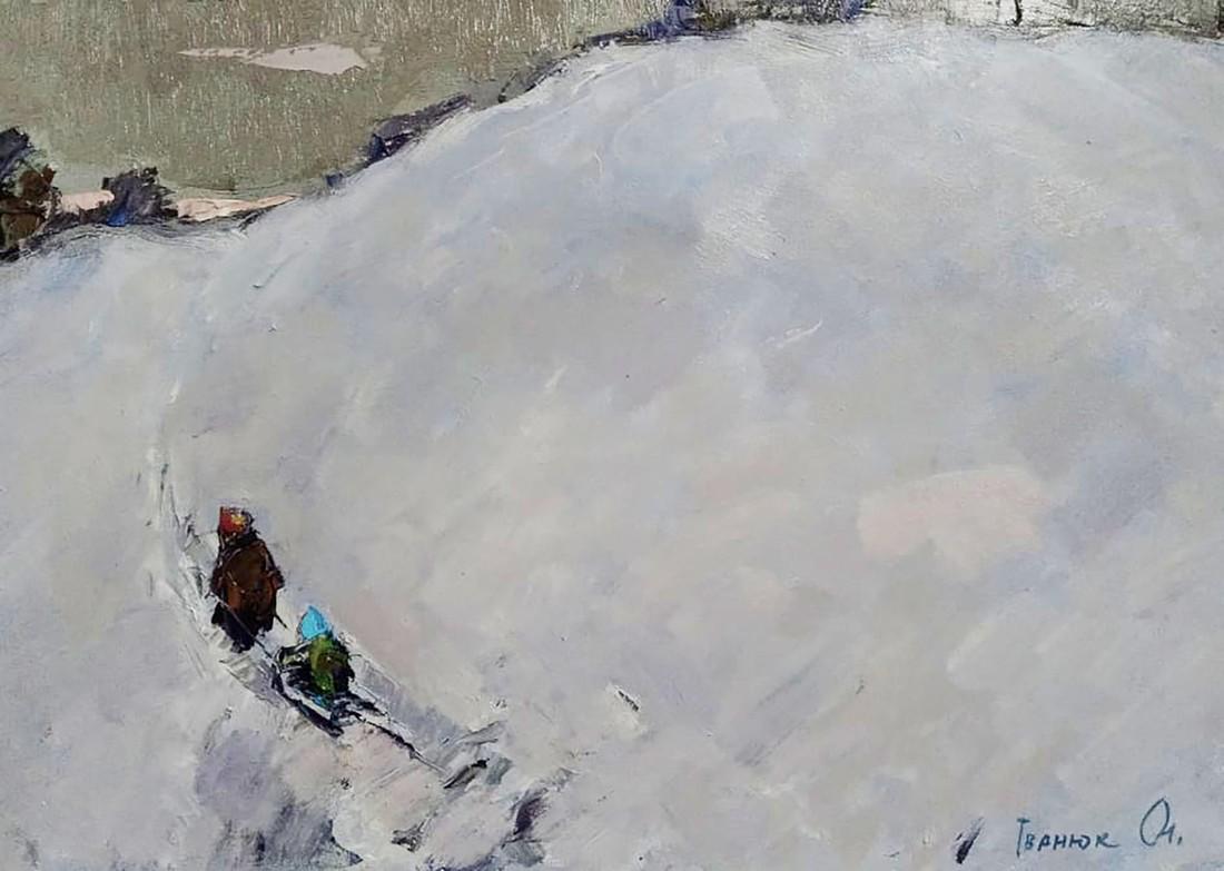 Oil painting Winter walk Kalenyuk Alex (1 of 2)