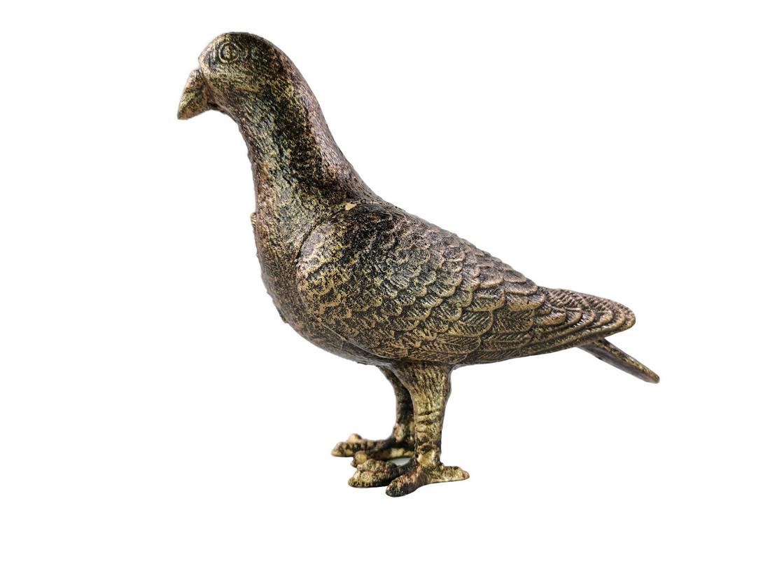 Couple of cast iron pigeons - Garden bird sculptures - (1 of 7)