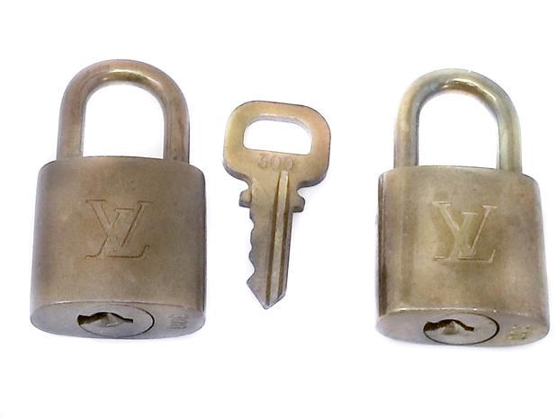 Louis Vuitton Two Vintage Brass Padlocks and a Key (1 of 3)