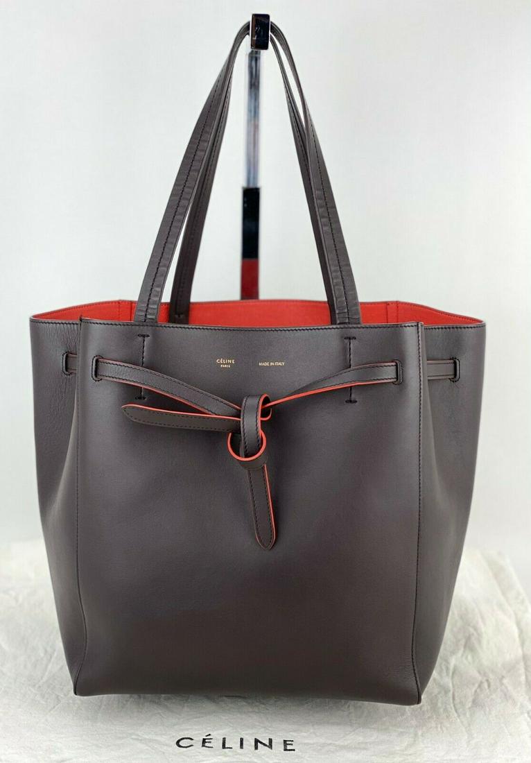 CELINE CABAS PHANTOM Small Dark Brown Soft Smooth (1 of 12)