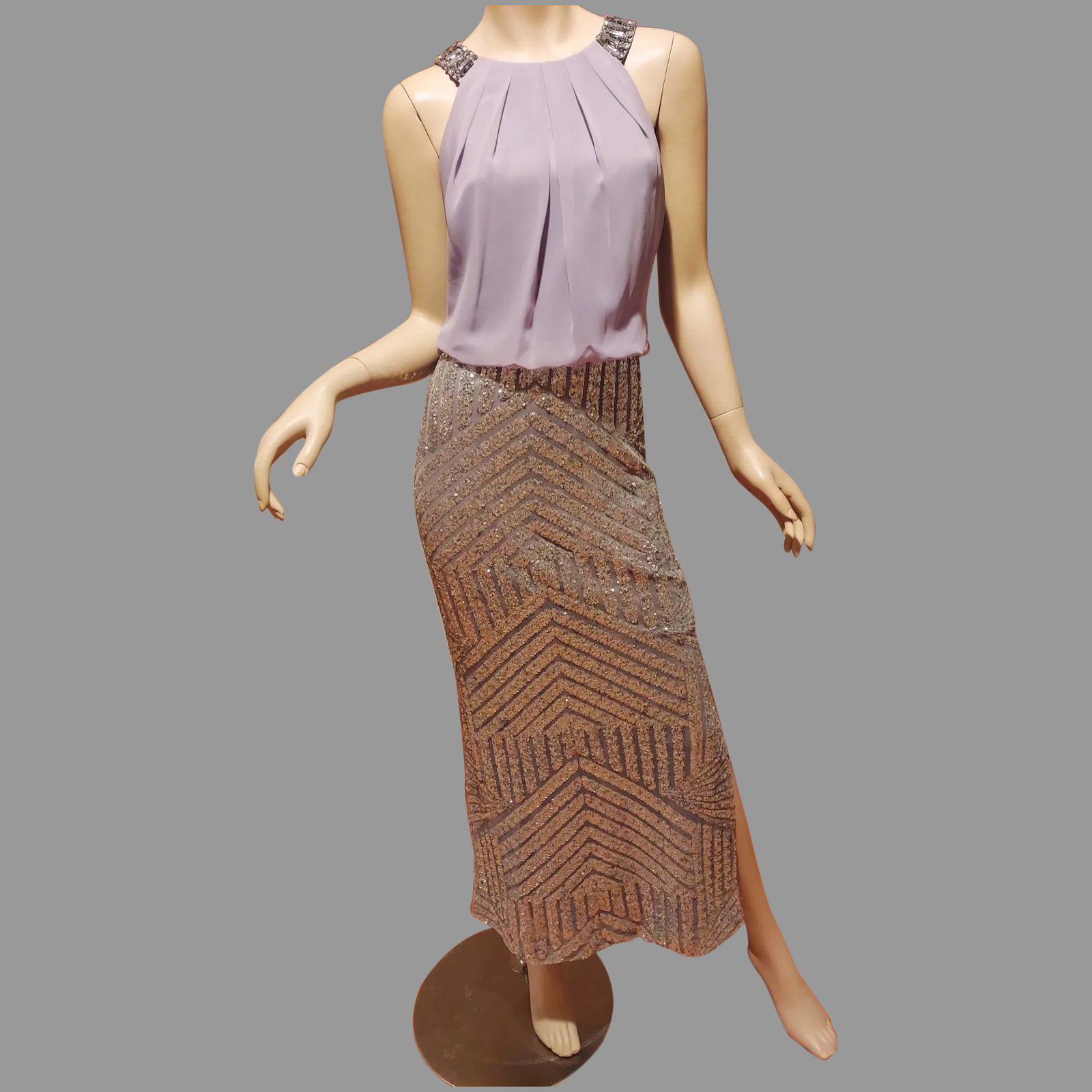 Vtg Vince Camuto Embellished evening gown sleeveless (1 of 9)