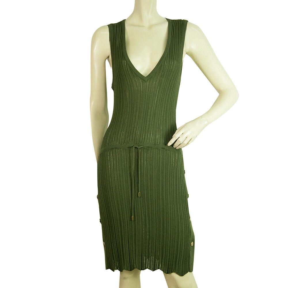 Melissa Odabash Arianna Khaki Green Knit Stretch Mini: Melissa Odabash Khaki Green Knit Stretch Bodycon Mini Sleeveless Dress sz M Be beatiful and unique all summer long, at the holidays, at the beach or by the pool with this magnificent Arianna dress by 