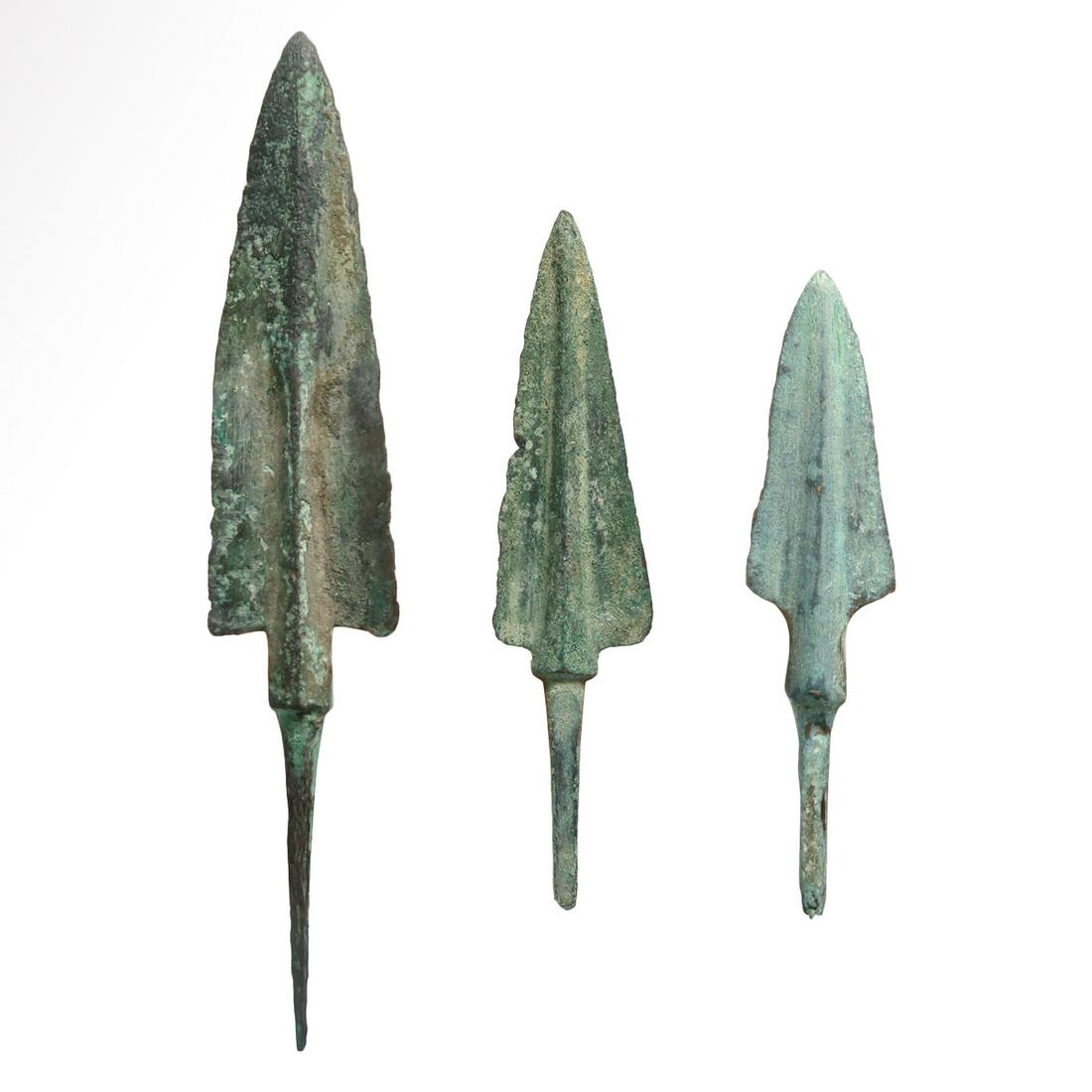 Three Greek Bronze Spear-heads, c. 800-500 B.C. (1 of 7)