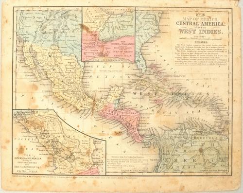 1852 Mitchell Map of Mexico, the Caribbean and Central (1 of 1)