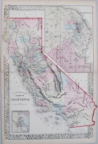 1874 Mitchell Map of California -- County Map of the: Title: 1874 Mitchell Map of California -- County Map of the State of California Cartographer: S. Mitchell Year / Place: 1874, Philadelphia Map Dimension (in.): 21.2 x 14.6 in. An excellent large map o