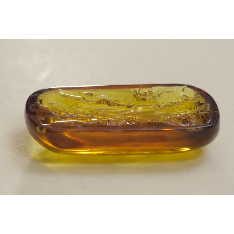 Blue Dominican amber stone pendant yellow: Total weight: 34,5 gram Size: 70 mm Stone: Dominican amber Treatment: yes Condition: as on the photo (good) Reserve: $45.00 Shipping: Domestic: Flat-rate of $9.00 to anywhere within the contiguous U.S