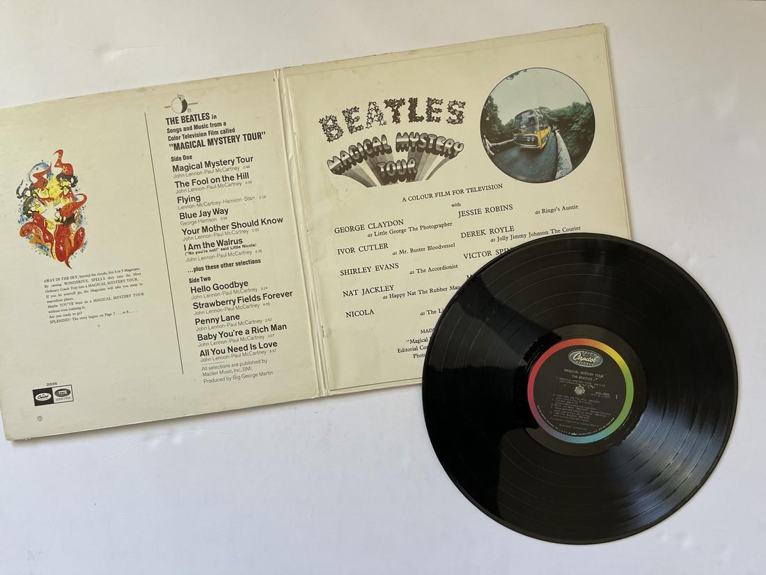 THE BEATLES - MAGICAL MYSTERY TOUR - SET (two covers): Title: THE BEATLES - MAGICAL MYSTERY TOUR - SET (two covers) Additional Information: Set contains TWO covers. Cover 1 has no record, has writing on back cover and scuffing on front. Includes 24-page p