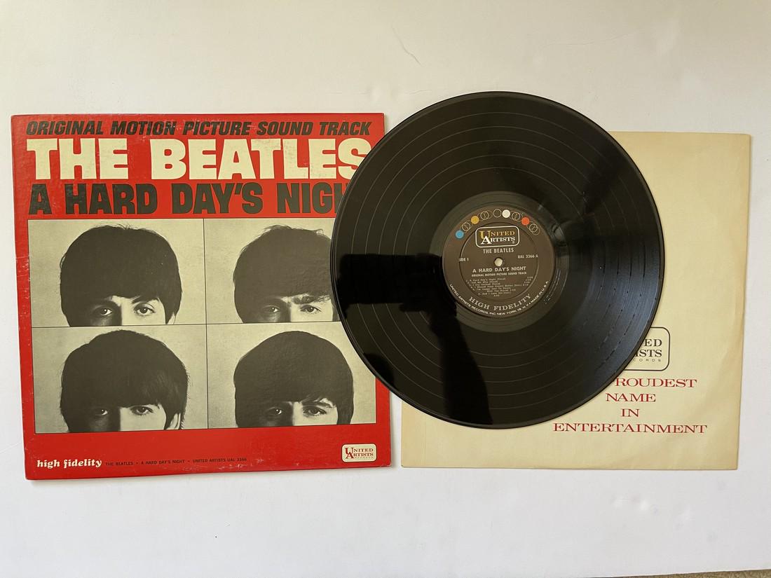 THE BEATLES - A HARD DAYS NIGHT: Title: THE BEATLES - A HARD DAYS NIGHT Additional Information: The Beatles – A Hard Day's Night (Original Motion Picture Sound Track) Label: United Artists Records – UAL 3366 Format: Vinyl, LP, Al