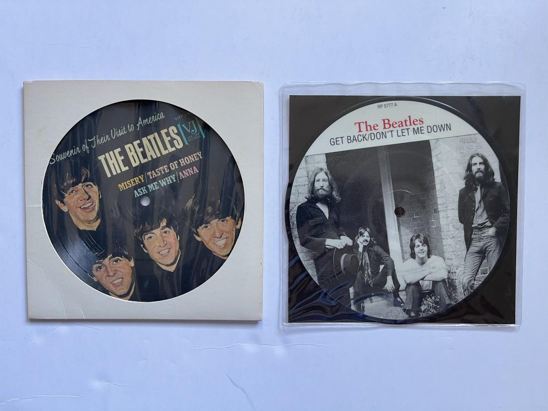 TWO BEATLES PICTURE DISCS: Title: TWO BEATLES PICTURE DISCS Additional Information: Get Back PICTURE DISC - The Beatles – Get Back / Don't Let Me Down PICTURE DISC. Visit To America PICTURE DISC - The Beatles – Souvenir Of 