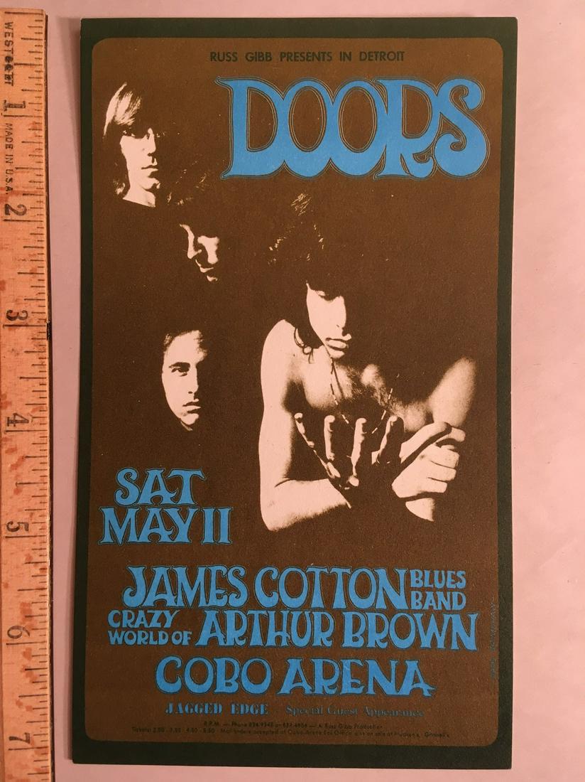 GRANDE BALLROOM - DOORS AT COBO: Title: GRANDE BALLROOM - DOORS AT COBO Additional Information: DOORS COBO ARENA 1968 by Gary Grimshaw POSTCARD FIRST PRESSING. MINT Reserve: $60.00 Shipping: Domestic: Flat-rate of $10.00 to anywhere 