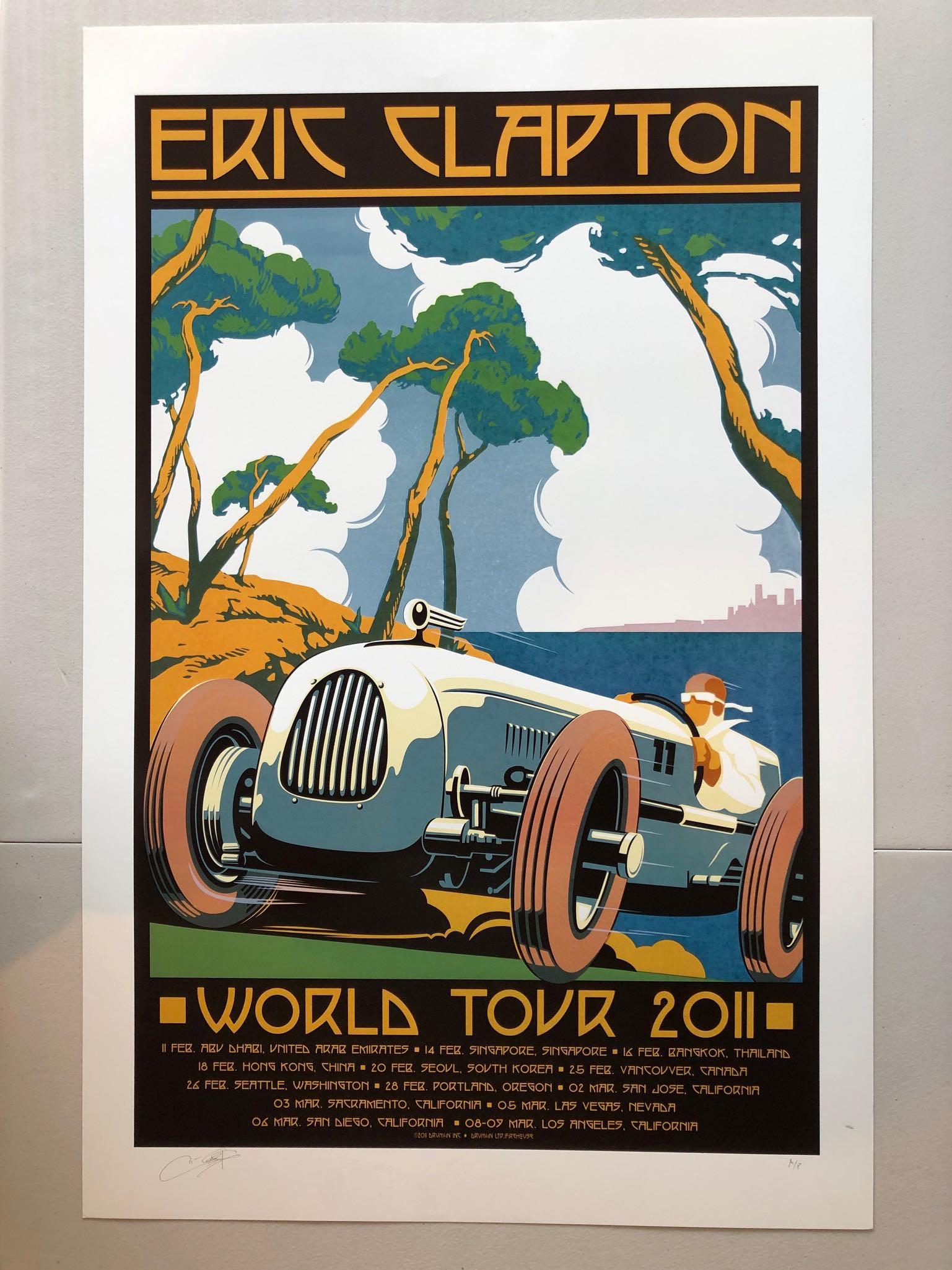 ERIC CLAPTON 2011 WORLD TOUR SIGNED TRIPTYCH: Title: ERIC CLAPTON 2011 WORLD TOUR SIGNED TRIPTYCH Additional Information: ERIC CLAPTON 2011 WORLD TOUR SIGNED TRIPTYCH - THREE POSTER SILKSCREEN SET - SIGNED RARE ARTISTS PROOFS ! . EACH POSTER IS A