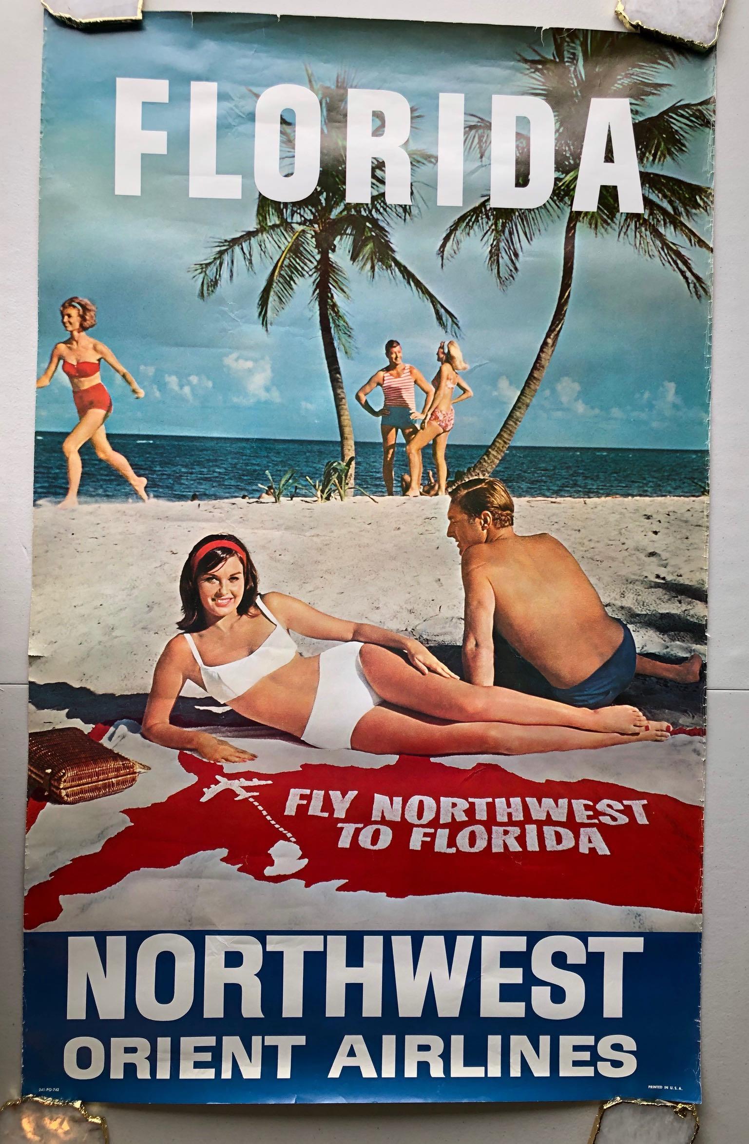 Northwest Orient航空 ビンテージ ポスターです 50年代 Northwest Orient航空 ビンテージ ポスターです 50年代