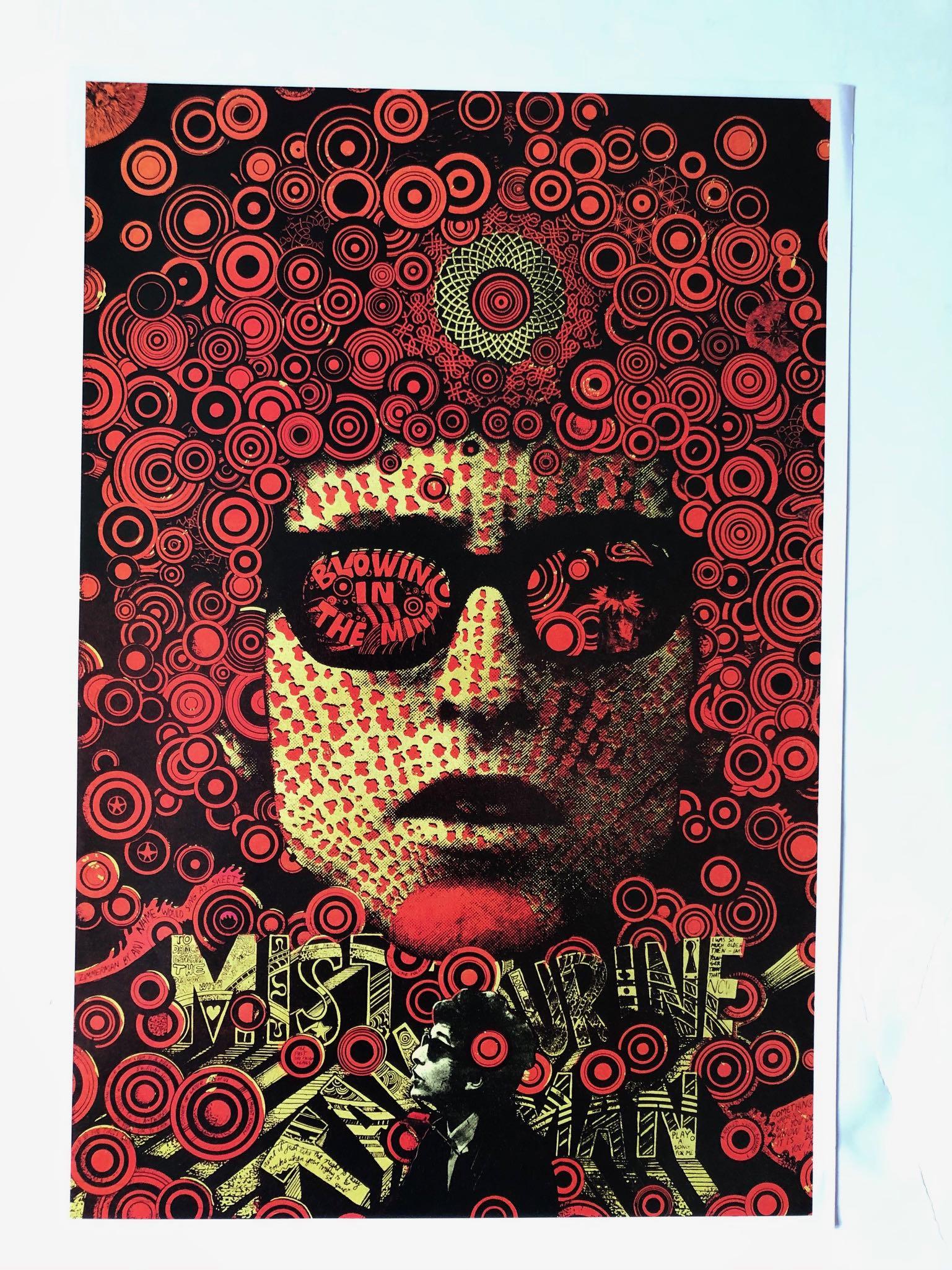 BLOWING IN THE MIND MARTIN SHARP REPRO: Title: BLOWING IN THE MIND MARTIN SHARP REPRO Additional Information: BLOWING IN THE MIND MARTIN SHARP REPRO - BOB DYLAN MR. TAMBORINE MAN. MINT. RECENT REPRO. 14 X 17 APPROX. Reserve: $25.00 Shipping