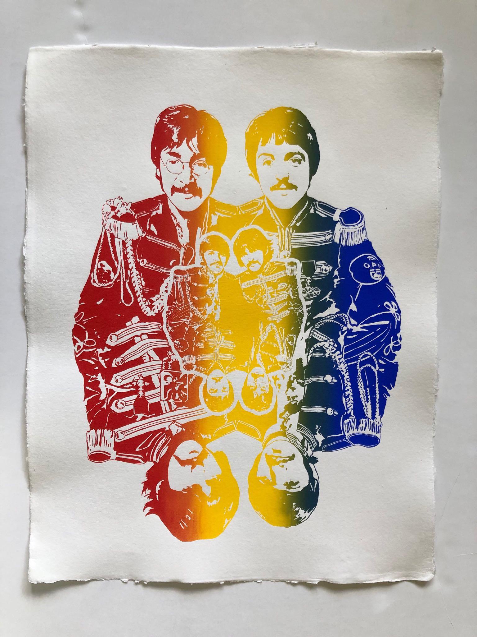 BEATLES SILKSCREEN BY W. DIEZEL: Title: BEATLES SILKSCREEN BY W. DIEZEL Additional Information: BEATLES SILKSCREEN BY W. DIEZEL. Silkscreen with split fountain technique on rag paper. Reserve: $40.00 Shipping: Domestic: Flat-rate of 