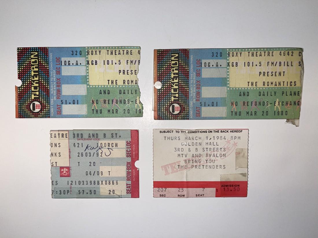 KINKS, PRETENDERS, ROMANTICS TICKET STUBS: Title: KINKS, PRETENDERS, ROMANTICS TICKET STUBS Additional Information: KINKS, PRETENDERS, ROMANTICS TICKET STUBS Reserve: $8.00 Shipping: Domestic: Flat-rate of $5.00 to anywhere within the contiguo