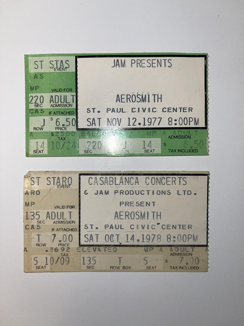 AEROSMITH 1977 1978 TICKET STUBS: Title: AEROSMITH 1977 1978 TICKET STUBS Additional Information: AEROSMITH 1977 1978 TICKET STUBS Reserve: $8.00 Shipping: Domestic: Flat-rate of $5.00 to anywhere within the contiguous U.S. Internatio