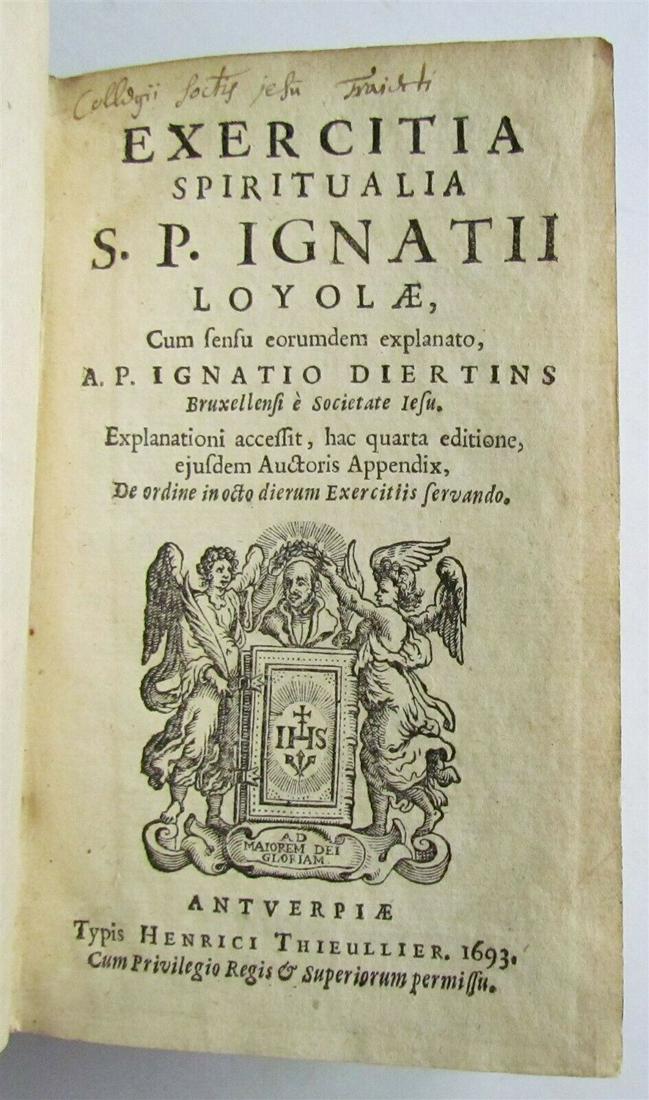 1693 orden jesuita fundador Ignatio bonitas Exercitia (1 of 6)