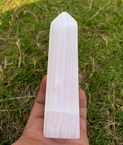 324  Gram Beautiful Pink Calcite Tower (1 of 3)