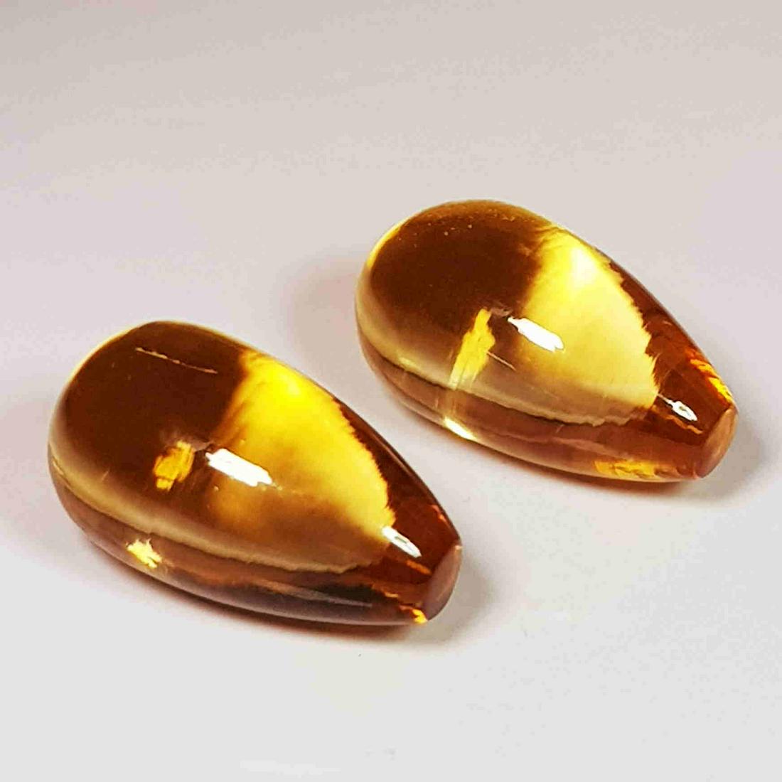 7.84 Ct Parcel Pair of Pear Cut Natural Citrine (1 of 5)