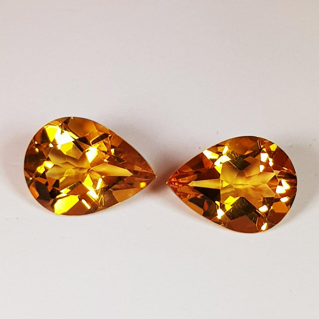 2.01 Ct Parcel Pair of Pear Cut Natural Citrine (1 of 5)