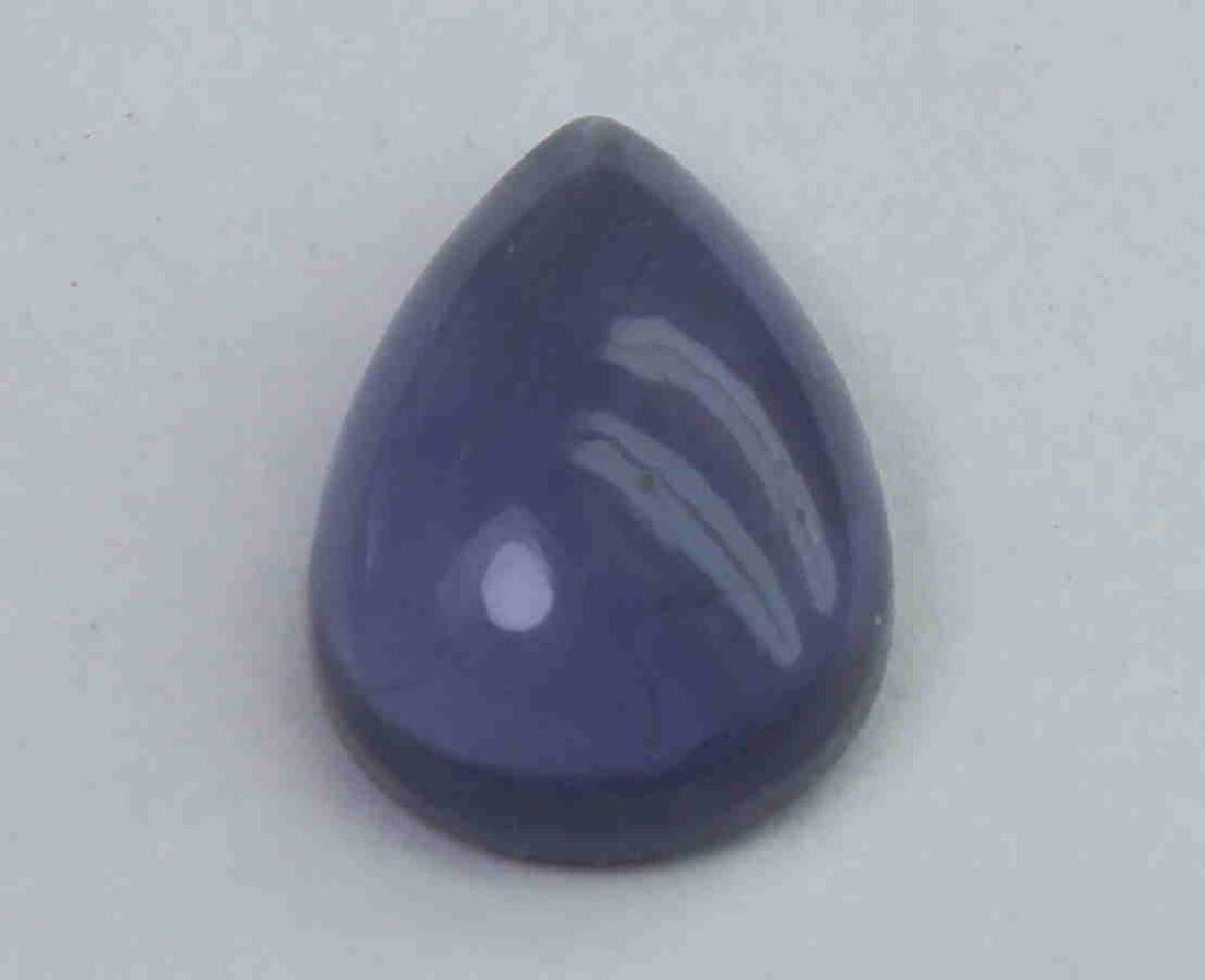 1.85 Cts Natural Iolite: No Reserve! Gemstone: Natural IoliteOrigin: India Weight: 1.85 Carats Measurements: 10.5x7.5x3.5 mm Shape / Cut: Pear Cabochon Colour: Violet Blue Transparency: transparent Clarity: Some Natural inclu
