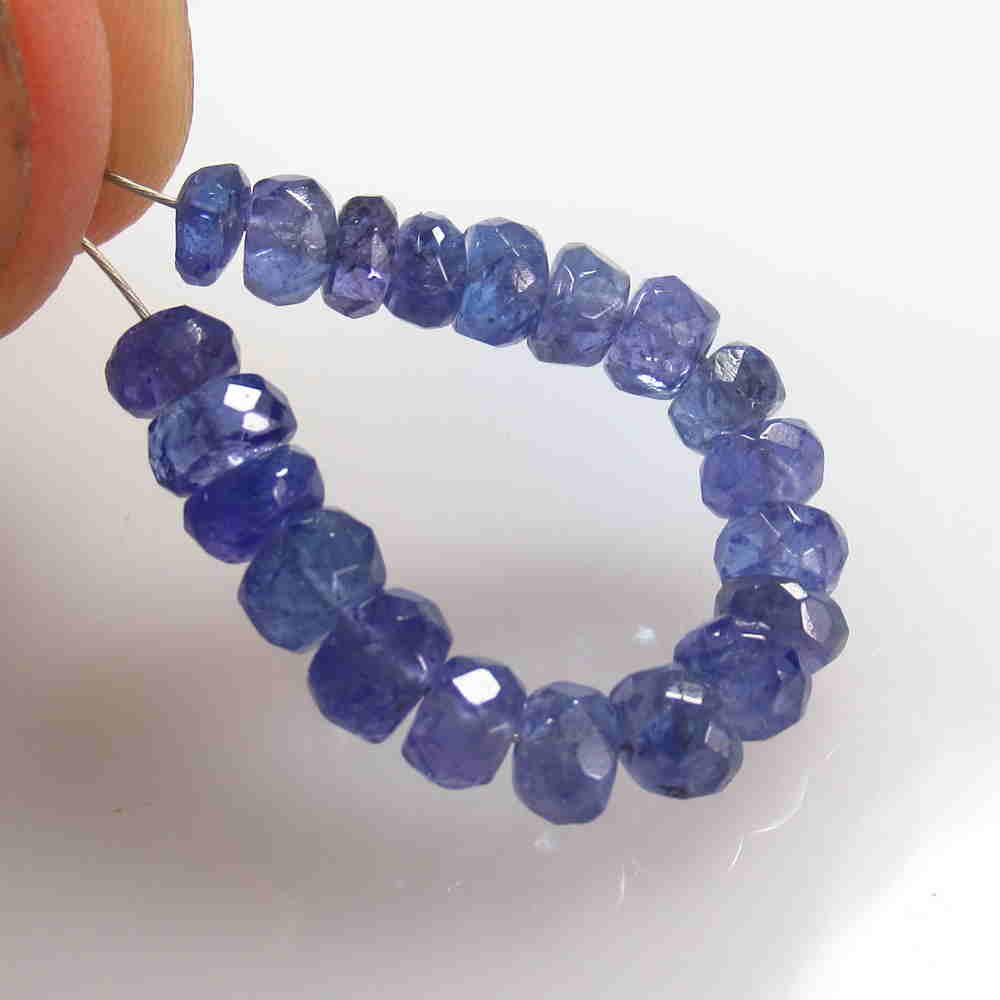 9.52 Ctw Natural 20 Drilled Tanzanite Round Beads (1 of 2)