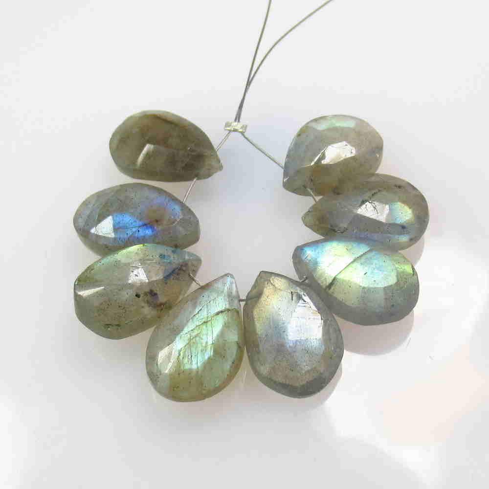 38.47 Ctw Natural 8 Labradorite Drilled Pear Beads (1 of 2)