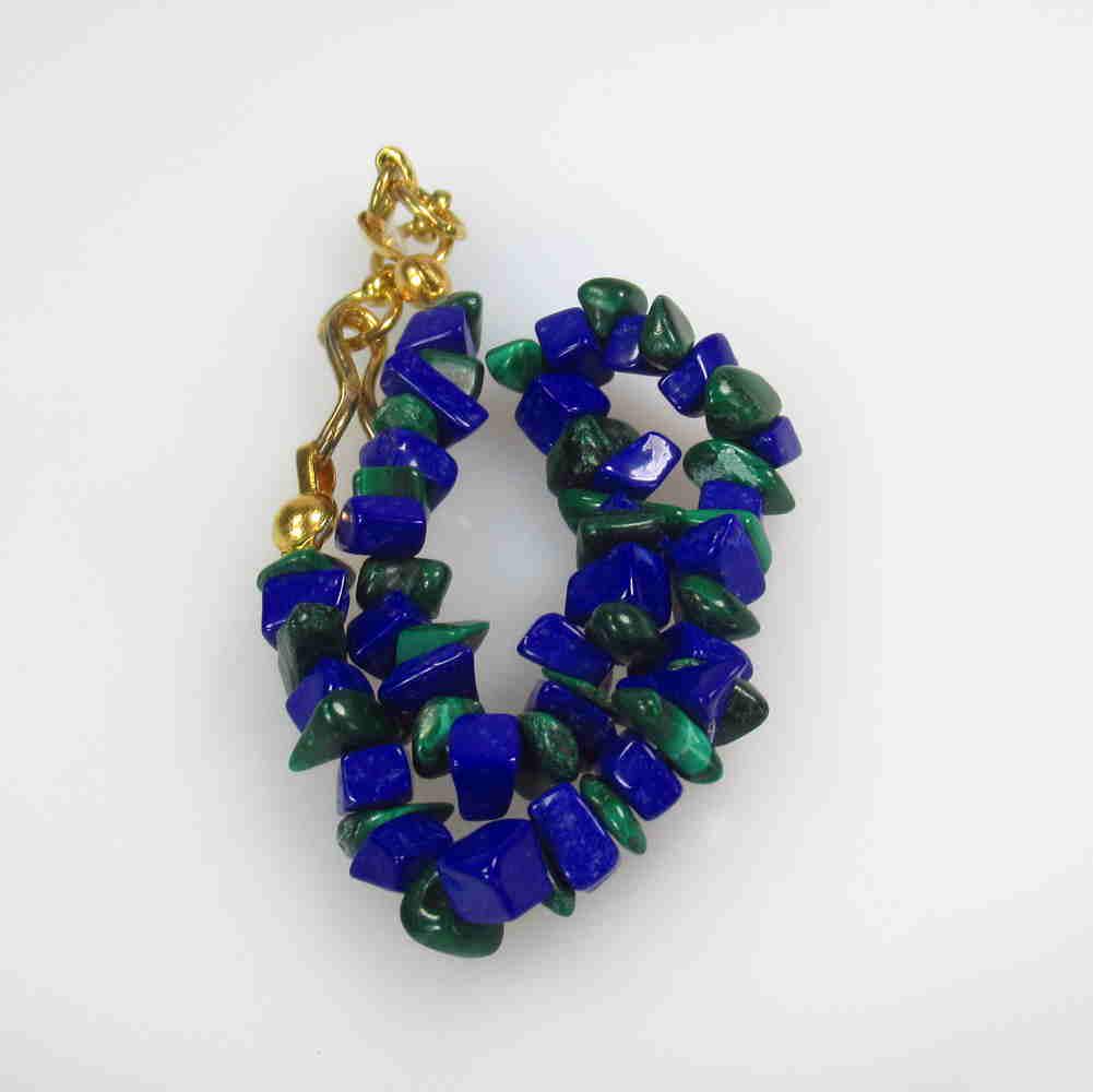 38.32 Ctw Natural 56 Drilled Malachite&Lapis Bracelet: No Reserve! Title: 38.32 Ctw Natural 56 Drilled Malachite&Lapis Bracelet Color/Clarity: Opaque Gemstone:Malachite&Lapis Bracelet Carat Weight: 38.32 Size/Dimensions: 4.7x2.6 - 8.3x3.7 mm / 56 PC's Add