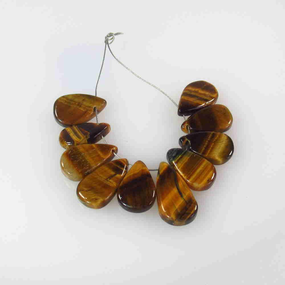 20.71 Ctw Natural 10 Tiger's Eye Pear Set (1 of 2)