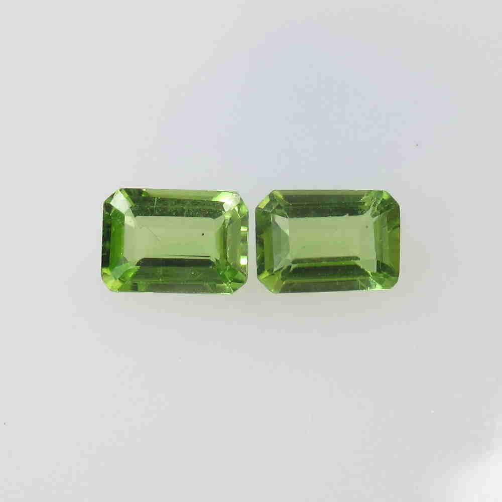 1.98 Ctw Natural Pakistan Peridot Octagon Pair: No Reserve! Title: 1.98 Ctw Natural Pakistan Peridot Octagon Pair Color/Clarity: VVS Gemstone:Peridot Carat Weight: 1.98 Size/Dimensions: 7.10 x 5.00 x 3.30 mm / 2 PC's Additional Information: Top Cla
