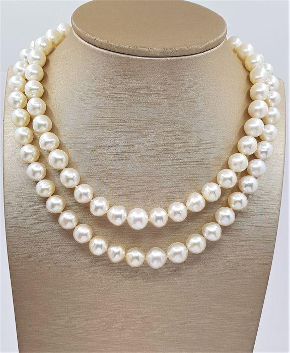 9x12mm White South Sea Pearls - 925 Silver - Necklace (1 of 8)