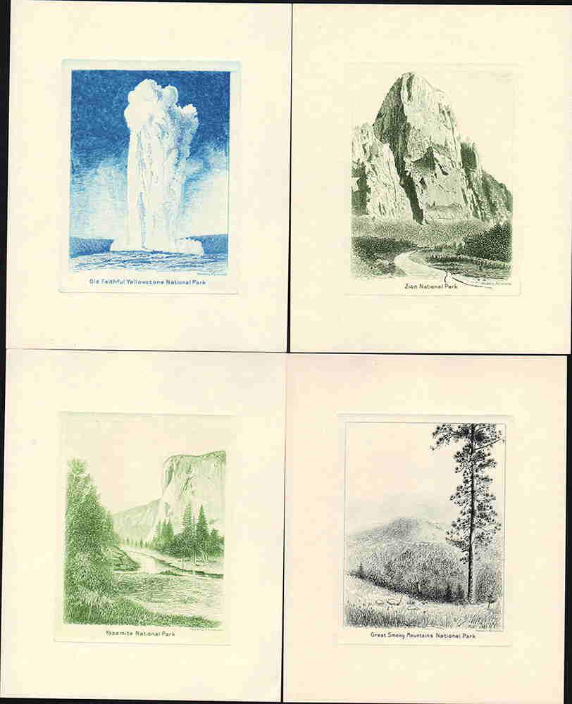 Scarce 1934 Peckmore Nat’l Parks die proofs (1 of 11)