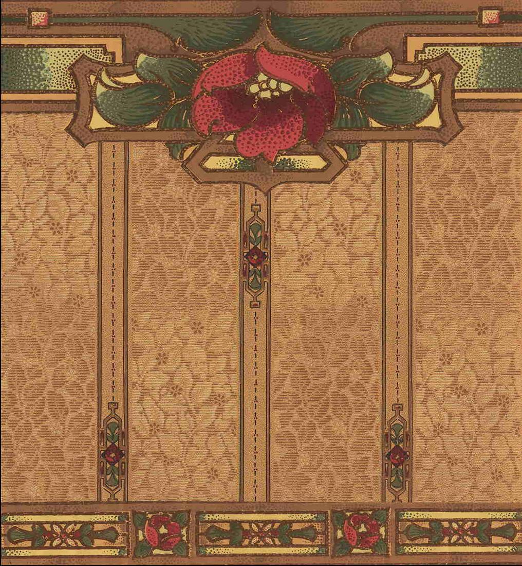 Scarce Arts & Crafts wallpaper sample c1910 (1 of 3)