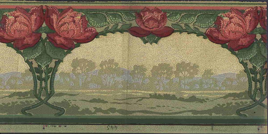 Scarce Arts & Crafts wallpaper sample c1905 (1 of 3)