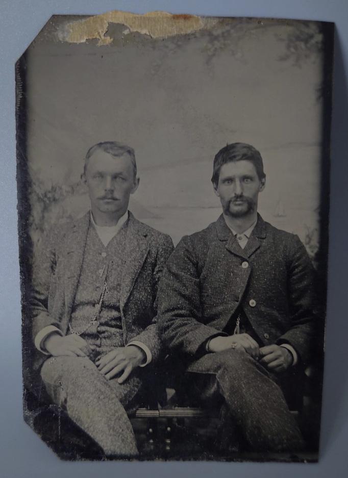 Affectionate Men Tintype 1880's Striking Portrait (1 of 1)