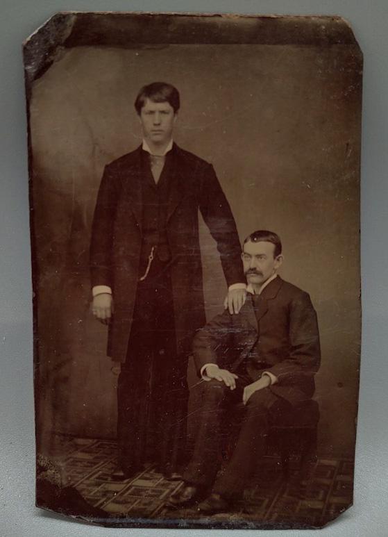 Affectionate Men Tintype Older & Younger (1 of 1)