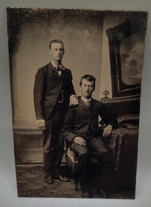 High Contrast Male Couple Tintype (1 of 1)