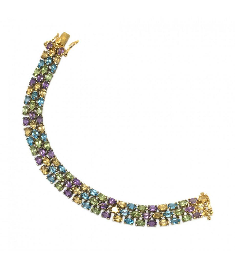 Sterling Bracelet with Multiple Stones (1 of 2)