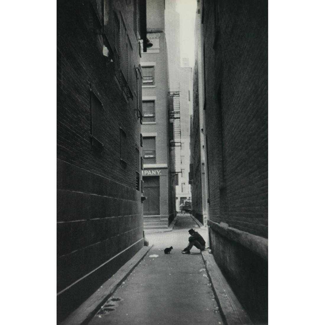 HENRI CARTIER-BRESSON - Solitude, Downtown New York,: Artist: HENRI CARTIER-BRESSON Print Title: Solitude, Downtown New York, 1947 Medium: Sheet-fed Gravure Printing Date: 1950's Printed in France Image Size approx: 13.5 x 9 inches Henri Cartier-Bresson 
