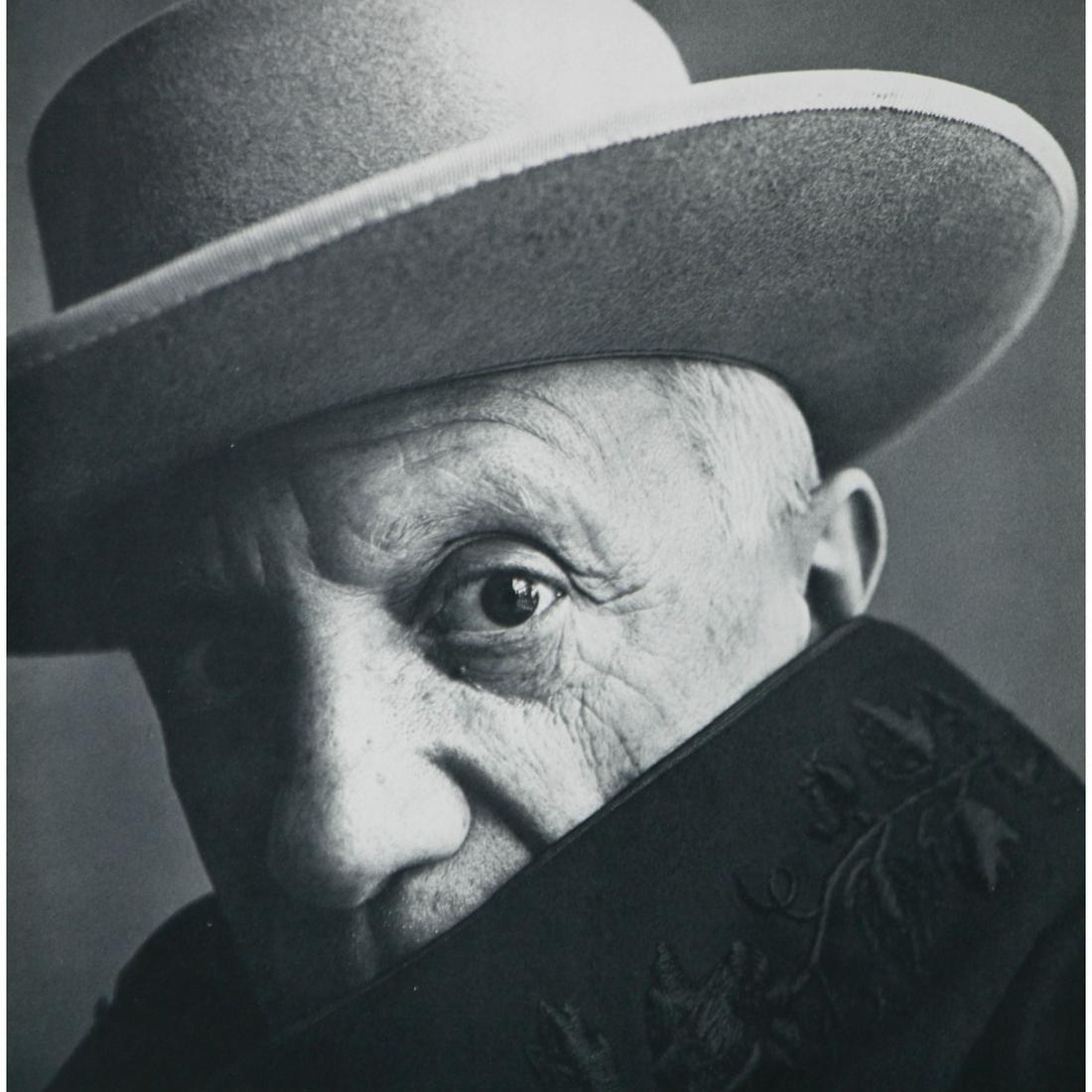 IRVING PENN - Pablo Picasso: Artist: IRVING PENN Print Title: Pablo Picasso Medium: Sheet-Fed Gravure Printing Date: 1950's Printed in Switzerland Image Size: 9.5 x 9.25 inches Irving Penn was an American photographer known for h