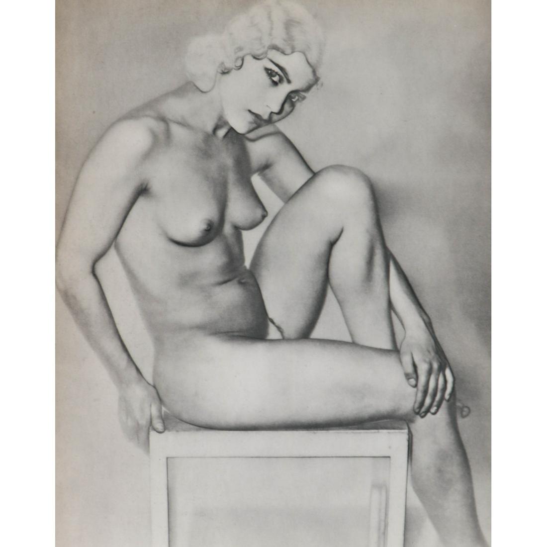 MAN RAY - Solarized Nude (Natacha): Artist: MAN RAY Print Title: Solarized Nude (Natacha) Medium: Sheet-fed Gravure Printing Date: 1930's Printed in France Image size approx. 11 x 8.5 inches Man Ray, original name Emmanuel Radnitzky, wa
