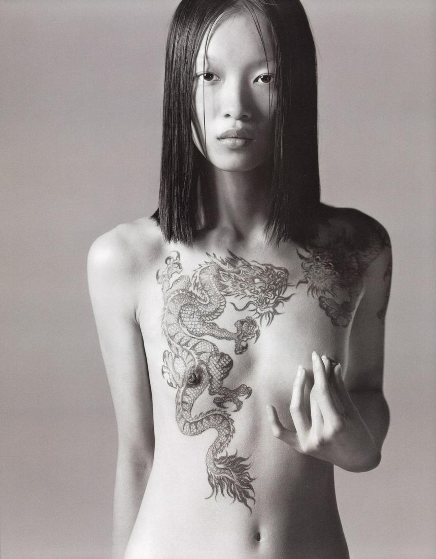 RICHARD AVEDON - Ling Tang, 1997: Artist: Richard Avedon Title: Ling Tang, 1997 Medium: Photo Litho, 2015, Italy Dimensions: 8.25x10.6" Additional Information: Heat Wax Mounted on 11x14" Conservation Board Artist Bio: Richard Avedon w