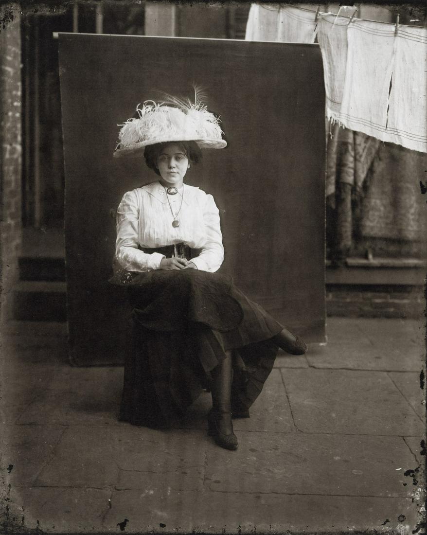 E.J. BELLOCQ - Storyville Portrait: Artist: E.J. Bellocq Title: Storyville Portrait Medium: Photo Litho, 1996, Italy Dimensions: 7.9x9.9" Additional Information: Heat Wax Mounted on 11x14" Conservation Board Artist Bio: John Ernest Jose