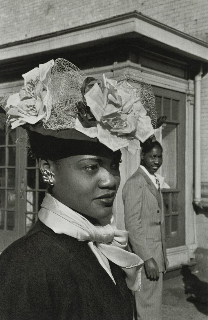 HENRI CARTIER-BRESSON - Easter Sunday, Harlem, 1947: Artist: Henri Cartier-Bresson Title: Easter Sunday, Harlem, 1947 Medium: Photo Litho, 2009, Italy Dimensions: 4.75x7.25" Additional Information: Heat Wax Mounted on 8.5x11" Conservation Board Artist B