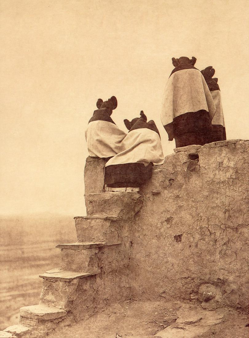 EDWARD CURTIS - Housetop Life, Hopi, 1900 (1 of 1)