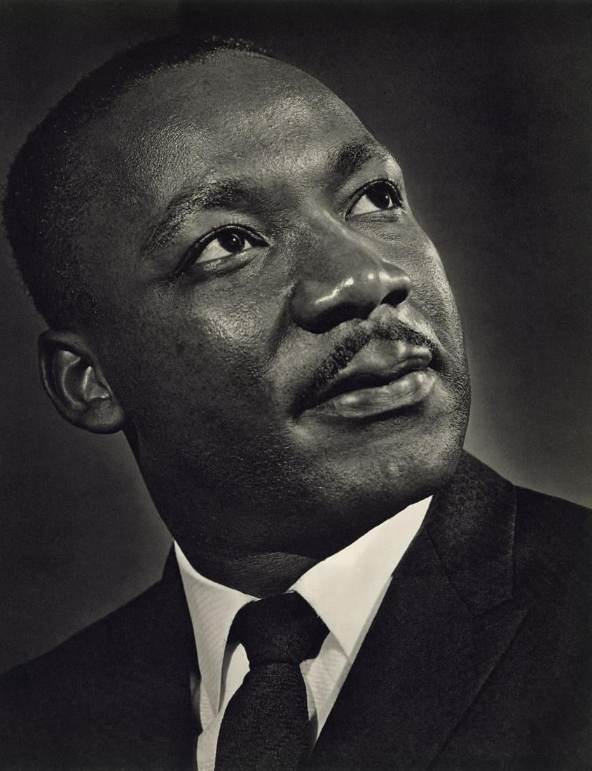 YOUSUF KARSH - Martin Luther King, Jr.: Artist: Yousuf Karsh Title: Martin Luther King, Jr. Medium: Sheet Fed Gravure, 1976, Switzerland Dimensions: 9.15x11.9" Additional Information: Heat Wax Mounted on 12x16" Conservation Board Artist Bio